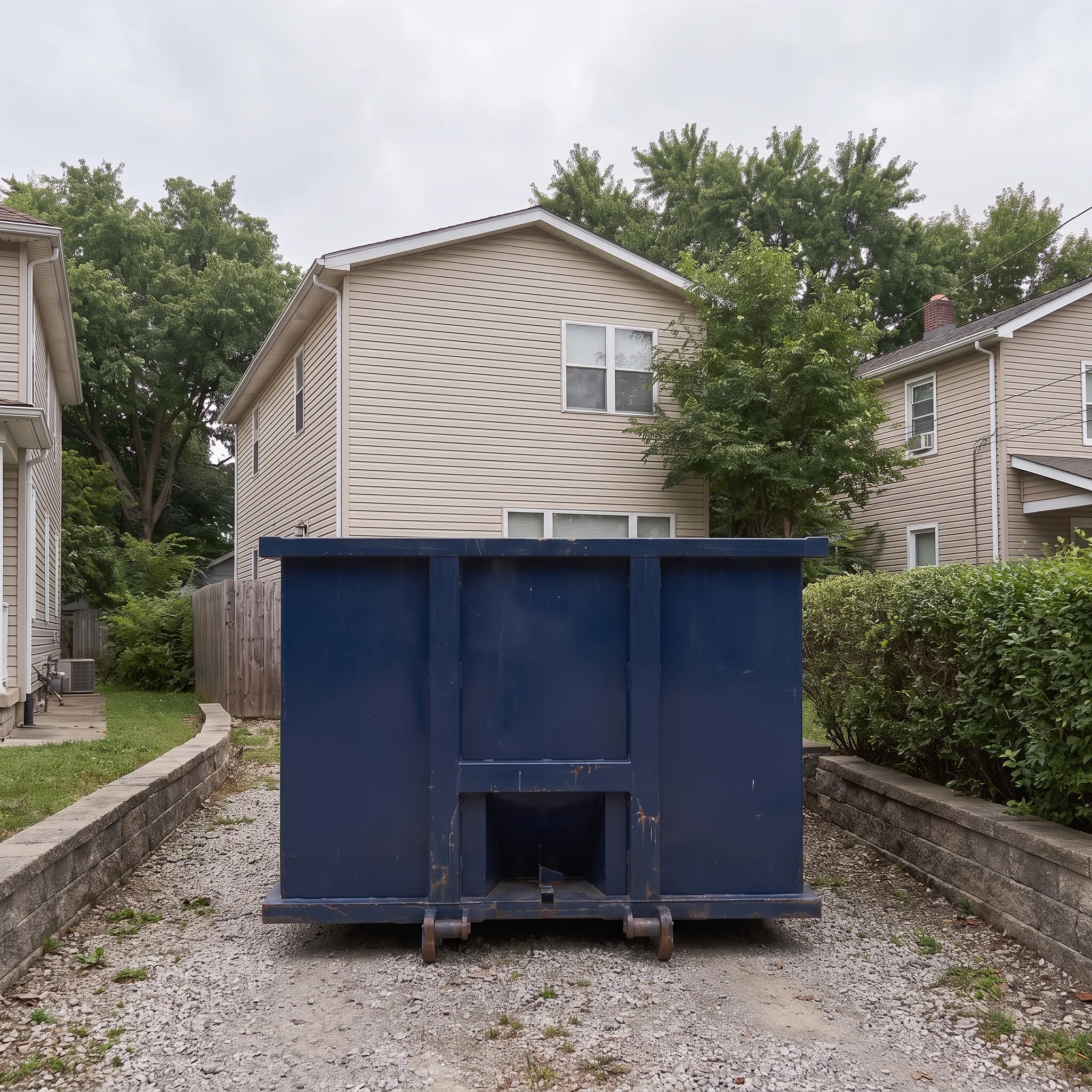 Dumpster on a Eustis, ME job site